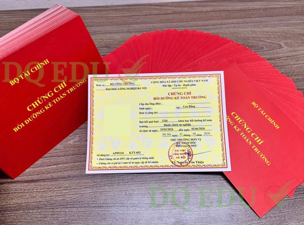 Chứng chỉ - Chứng chỉ Kế toán trưởng đơn vị hành chính sự nghiệp