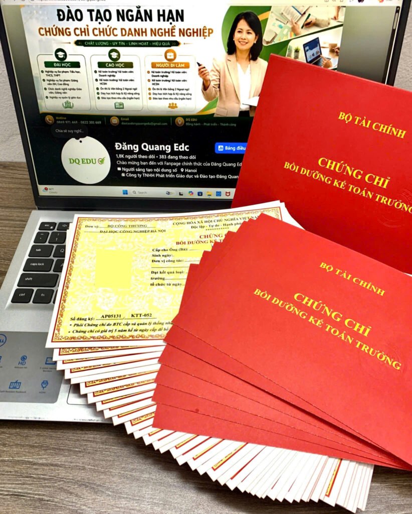Chứng chỉ - Chứng chỉ Kế toán trưởng doanh nghiệp