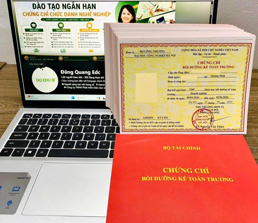 Chứng chỉ - Chứng chỉ Kế toán trưởng doanh nghiệp