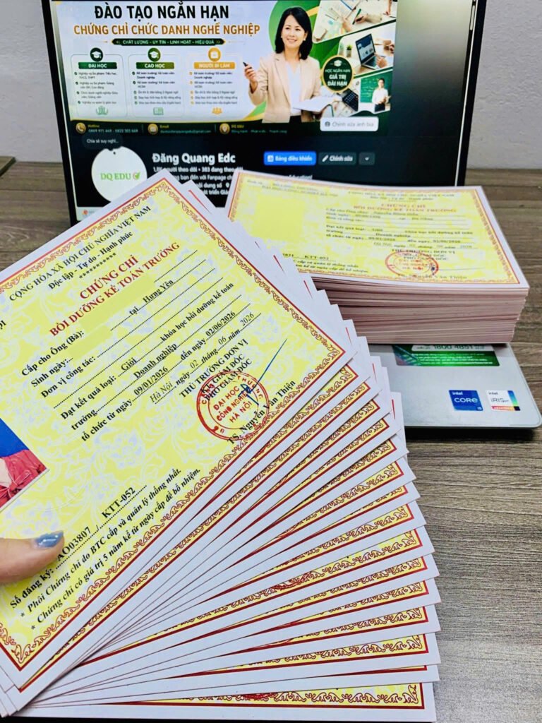 Chứng chỉ - Chứng chỉ Kế toán trưởng doanh nghiệp