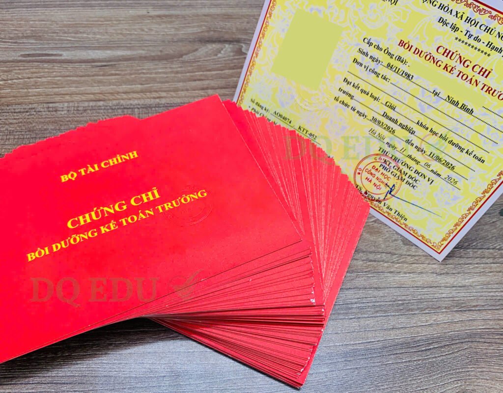 Chứng chỉ - Chứng chỉ Kế toán trưởng doanh nghiệp