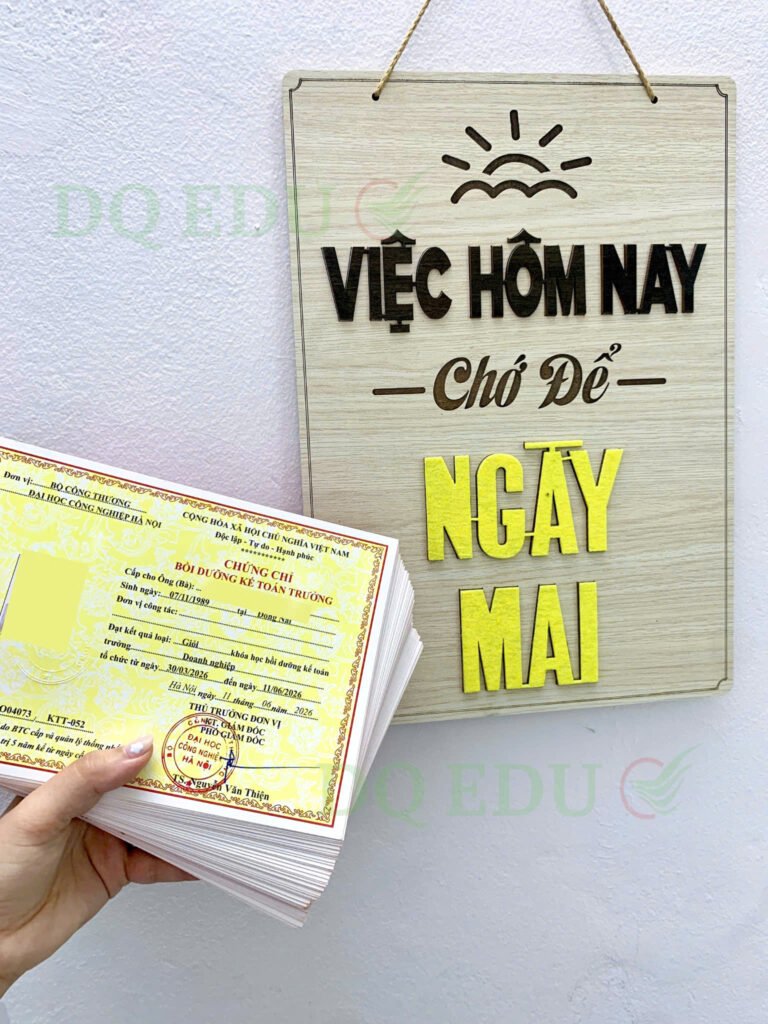 Chứng chỉ - Chứng chỉ Kế toán trưởng doanh nghiệp