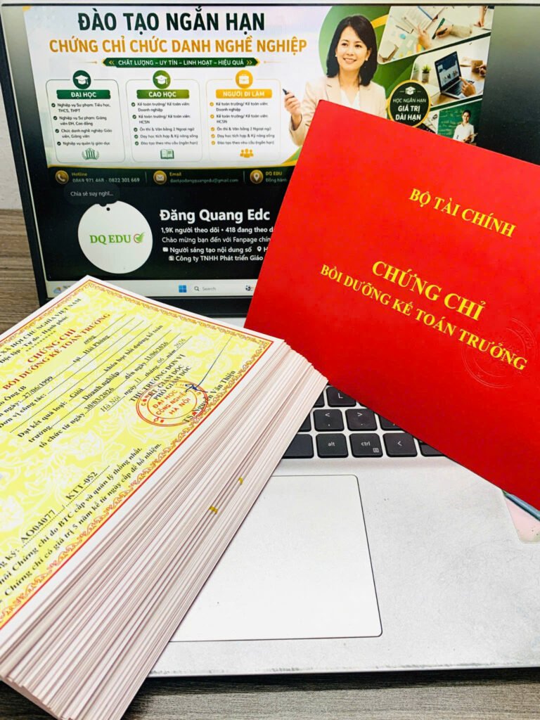 Chứng chỉ - Chứng chỉ Kế toán trưởng doanh nghiệp