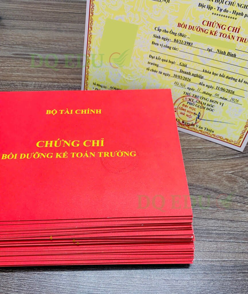 Chứng chỉ - Chứng chỉ Kế toán trưởng doanh nghiệp
