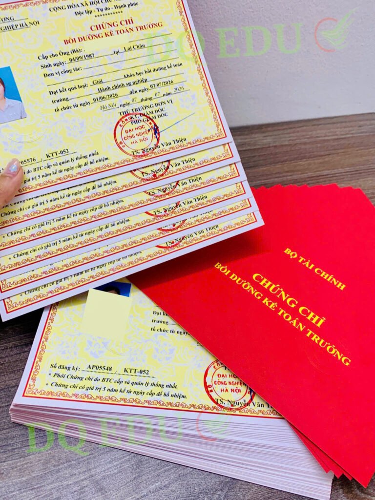 Chứng chỉ - Chứng chỉ Kế toán trưởng đơn vị hành chính sự nghiệp