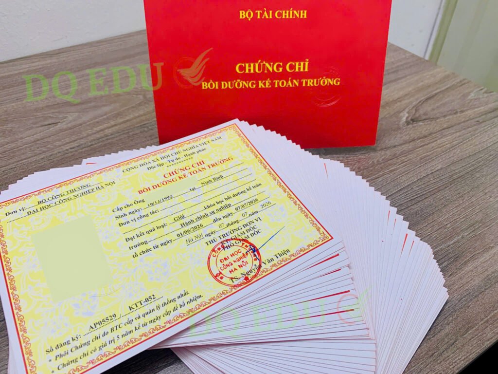 Chứng chỉ - Chứng chỉ Kế toán trưởng đơn vị hành chính sự nghiệp