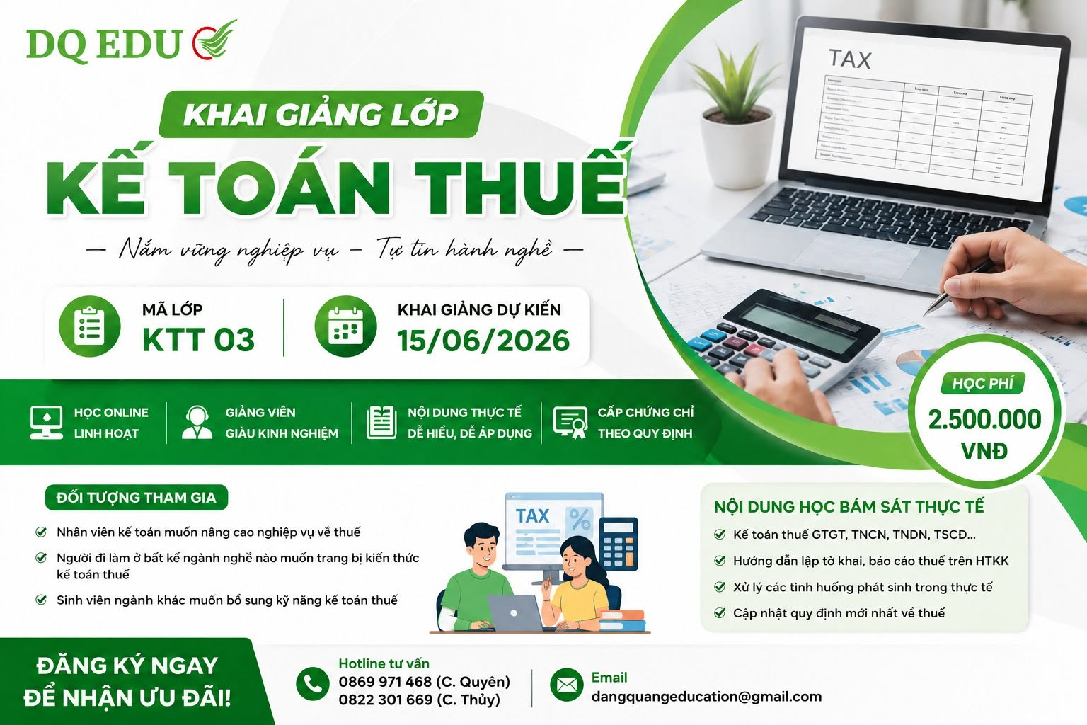 Khóa học Kế toán Thuế chuyên sâu