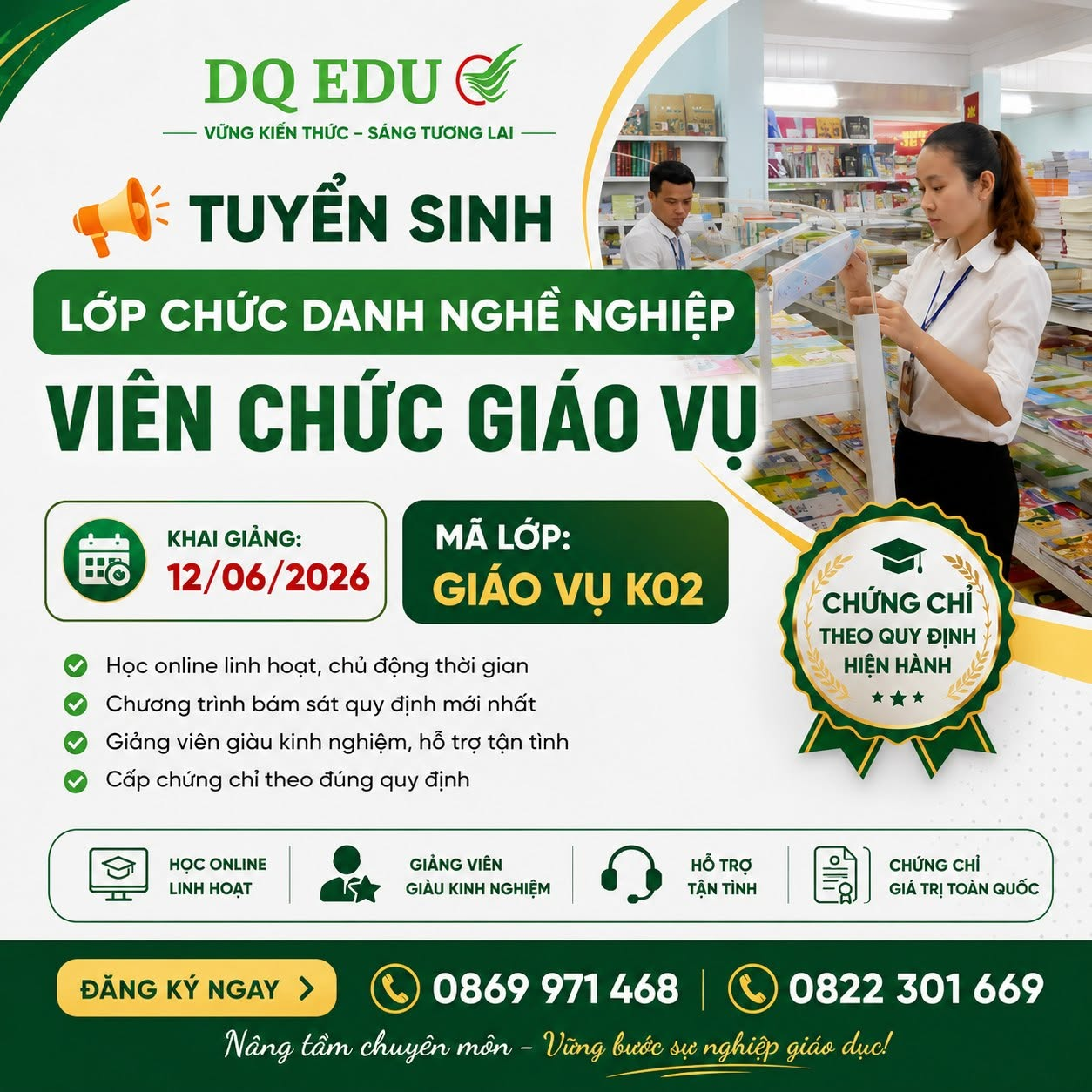 Chương trình bồi dưỡng chuẩn chức danh giáo vụ