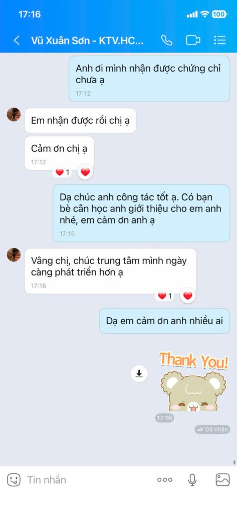 Ảnh phản hồi của học viên
